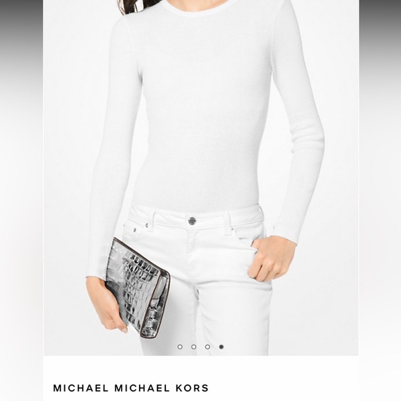 MICHAEL Michael Kors; Metallic Crocodile-Embossed Leather Convertible Handbag - Picture 12 of 17